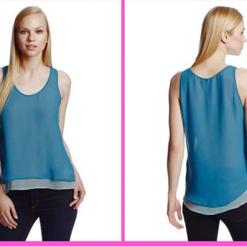 Calvin Klein Vtg Mesh Sleeveless Blouse in Women’s XL